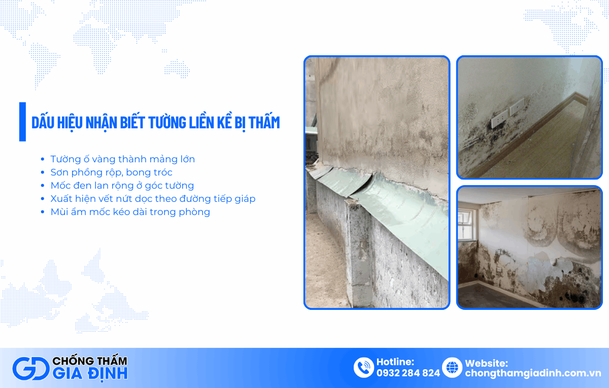 Cách chống thấm tường nhà liền kề