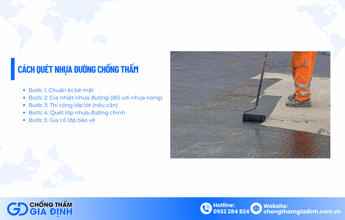 Cách quét nhựa đường chống thấm