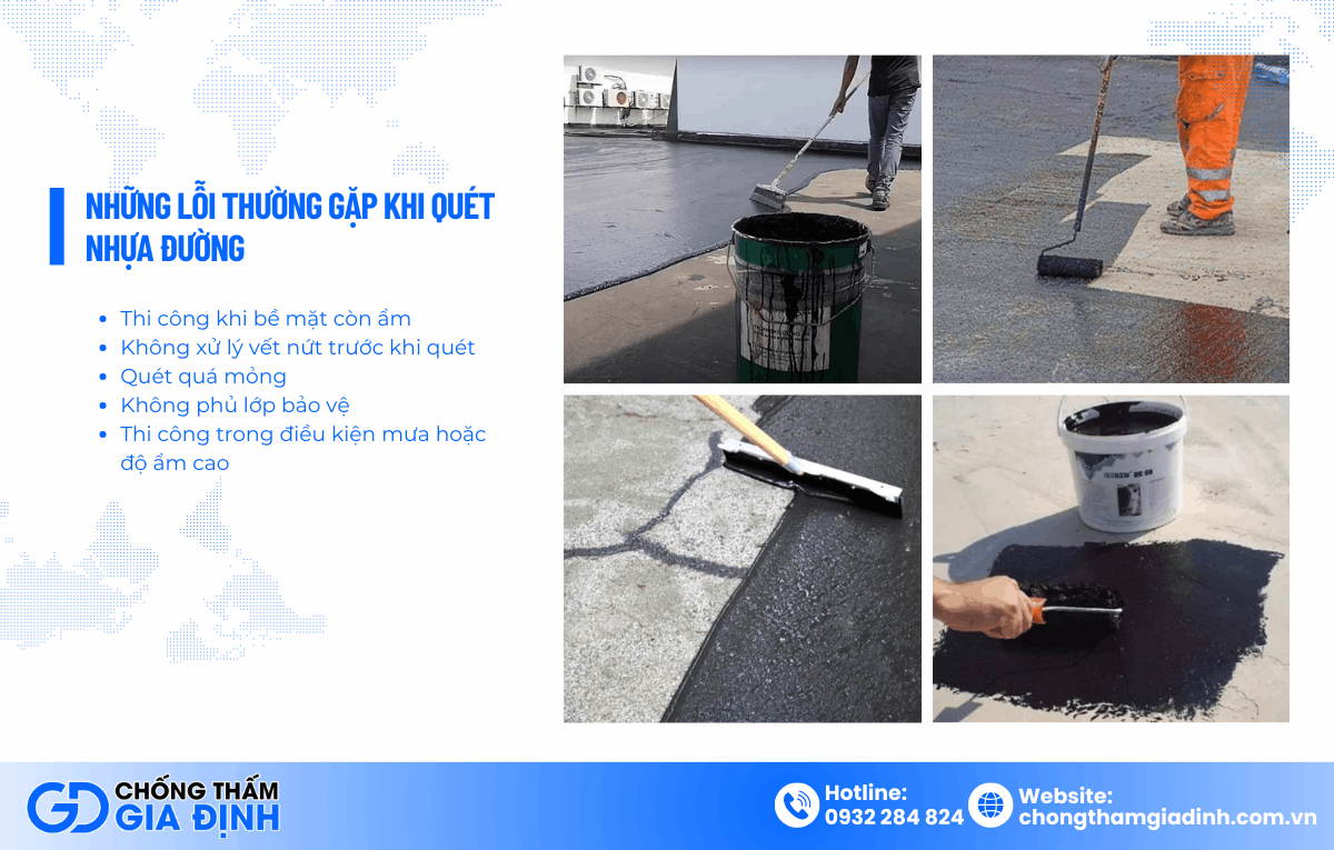 Cách quét nhựa đường chống thấm