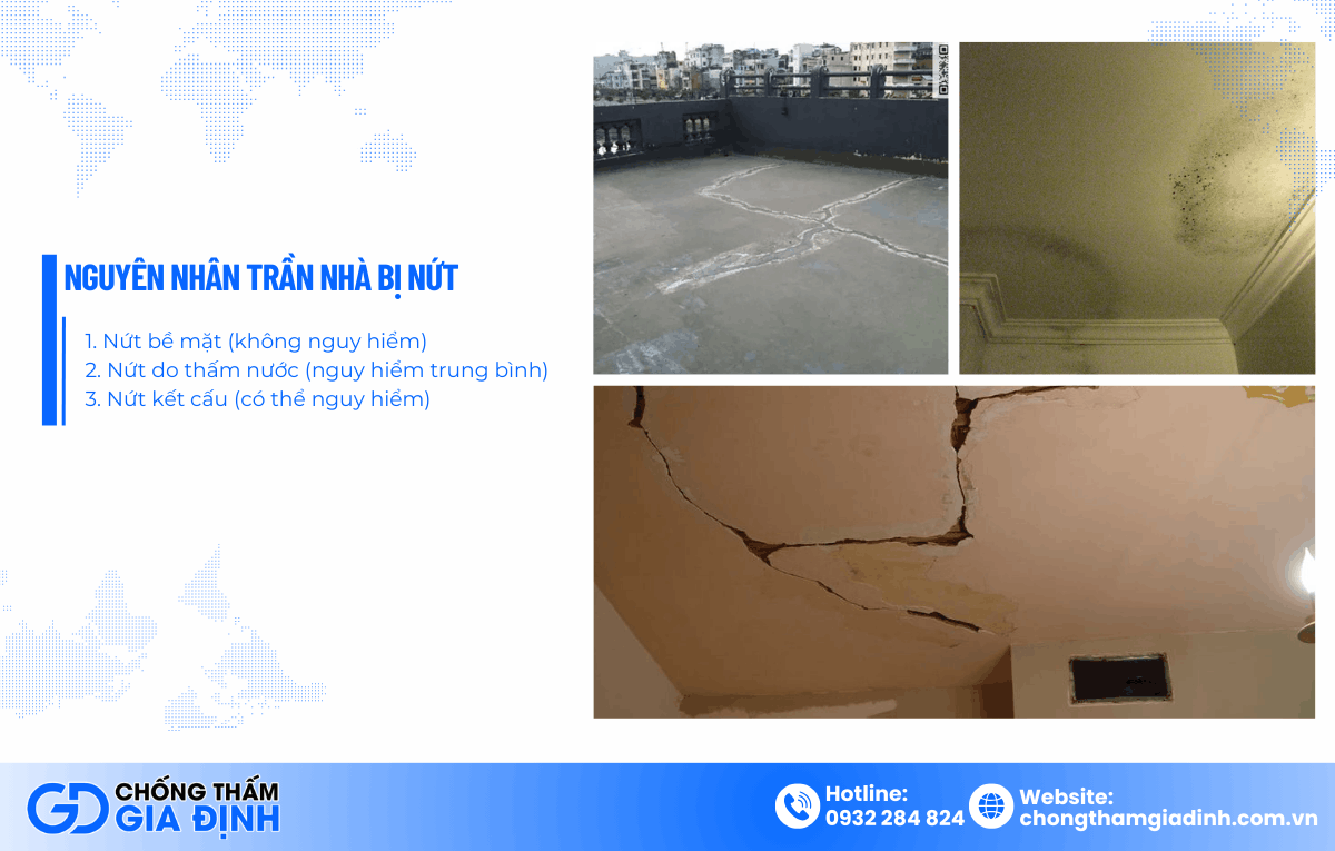 Trần nhà bị nứt có nguy hiểm không