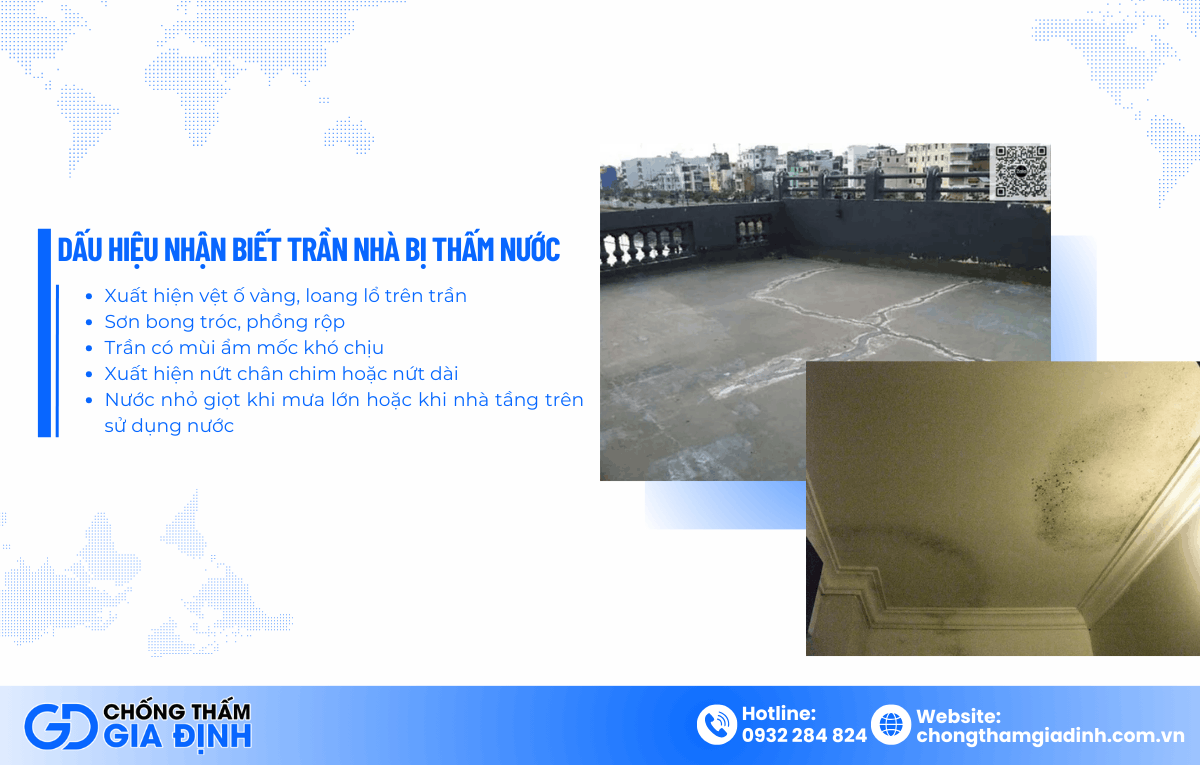 Cách xử lý trần nhà bị thấm nước