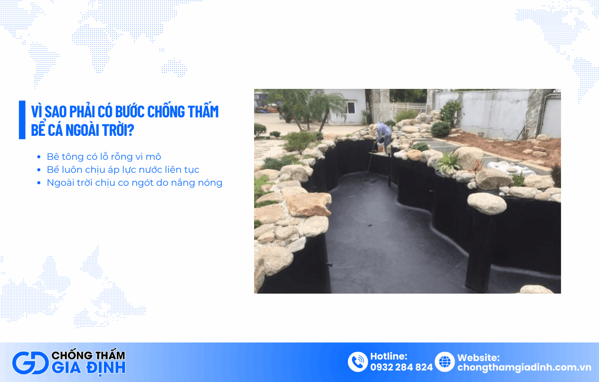 cách xây bể cá xi măng ngoài trời