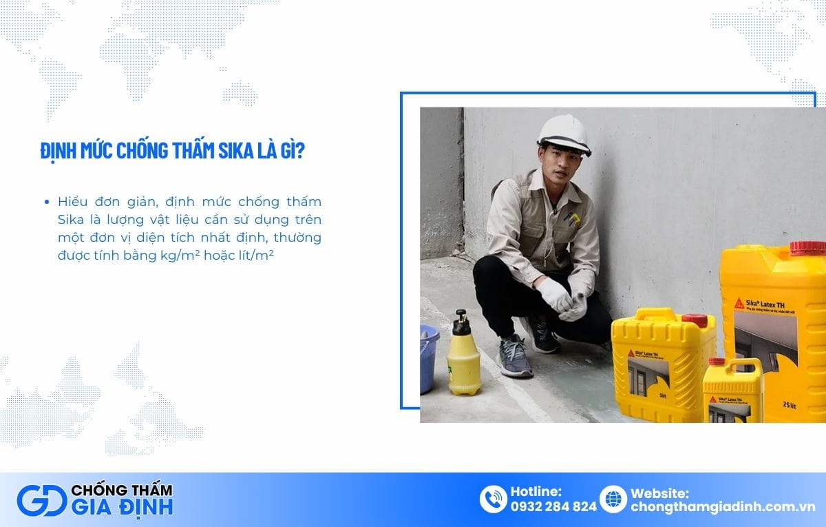 Định mức chống thấm sika là gì