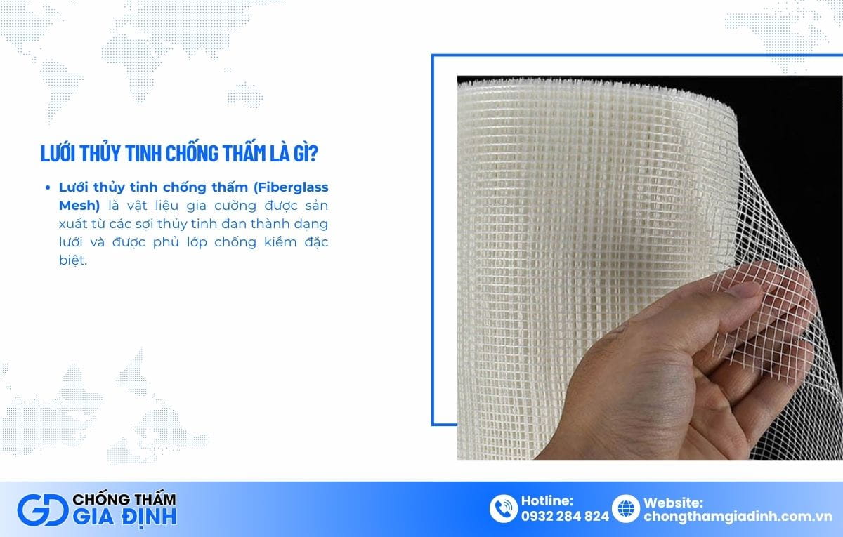 lưới thủy tinh chống thấm